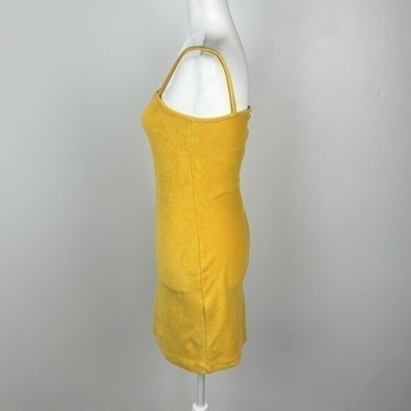 Forever 21 Yellow Tank Mini Bodycon Dress Size Medium - Picture 3 of 8